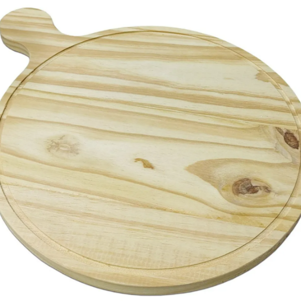 Tabla De Pizza Madera Con Mango 34cm