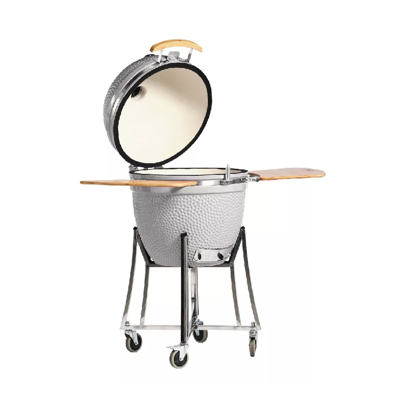 Parrilla A Carbon Kamado Kadu21 Ahumador Bbq Grill - Blanco