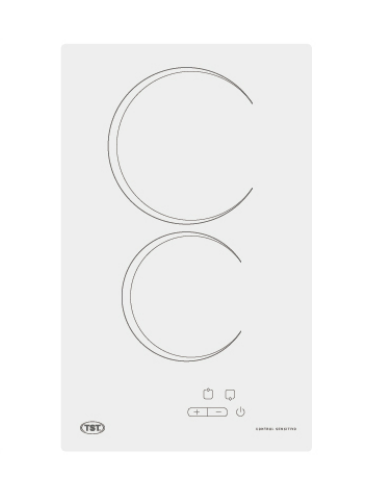 Anafe TST Vitroceramica Blanco 2 Hornallas 