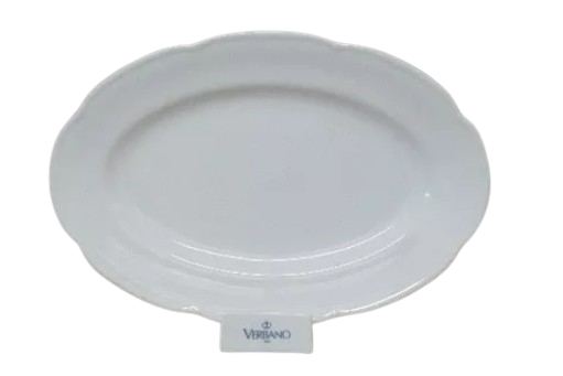 Fuente Ovalada 34 Cm Provenza Verbano Color Blanca